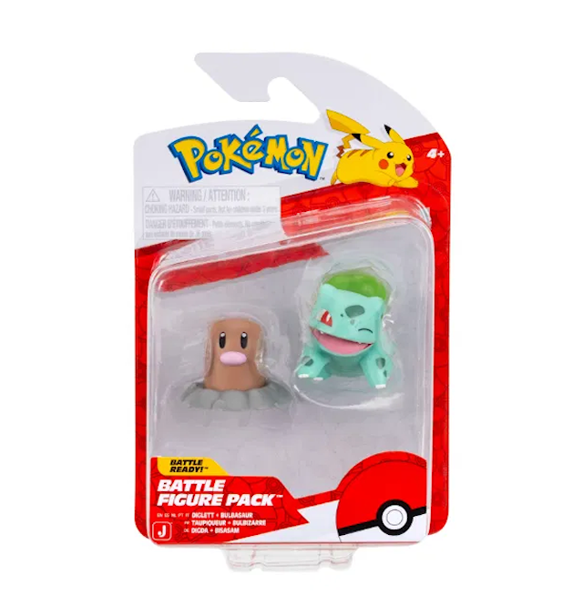 Produktbild 2 för Figurset 2-pack Diglett/Bulbasaur Pokémon
