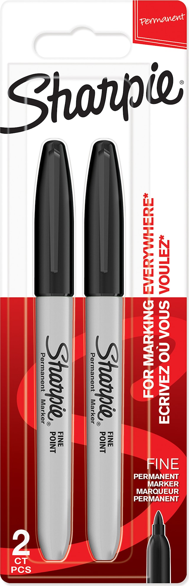 Produktbild 1 för Märkpenna Sharpie Fine Svart 2-pack