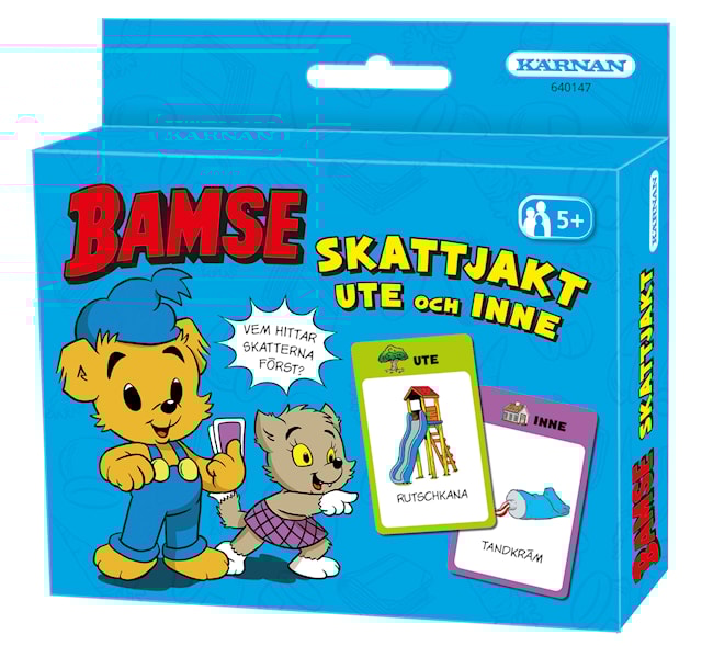 Kortspill Bamses Skattejakt, inne og ute, Kärnan (SE)