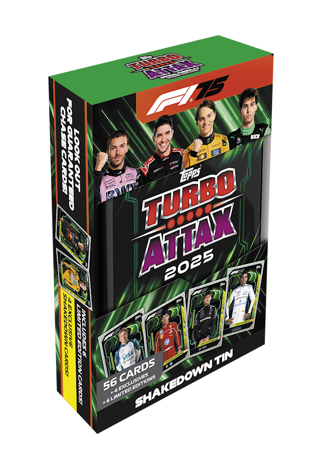 Produktbild 1 för FORMULA 1 TURBO ATTAX MEGA TIN LIGHTNING ASS TOPPS