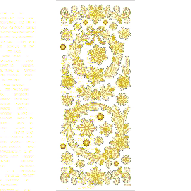 Produktbilde 3 for Stickers, julestjerner, ark 10x24 cm, ca. 29 stk., gull, 1 ark