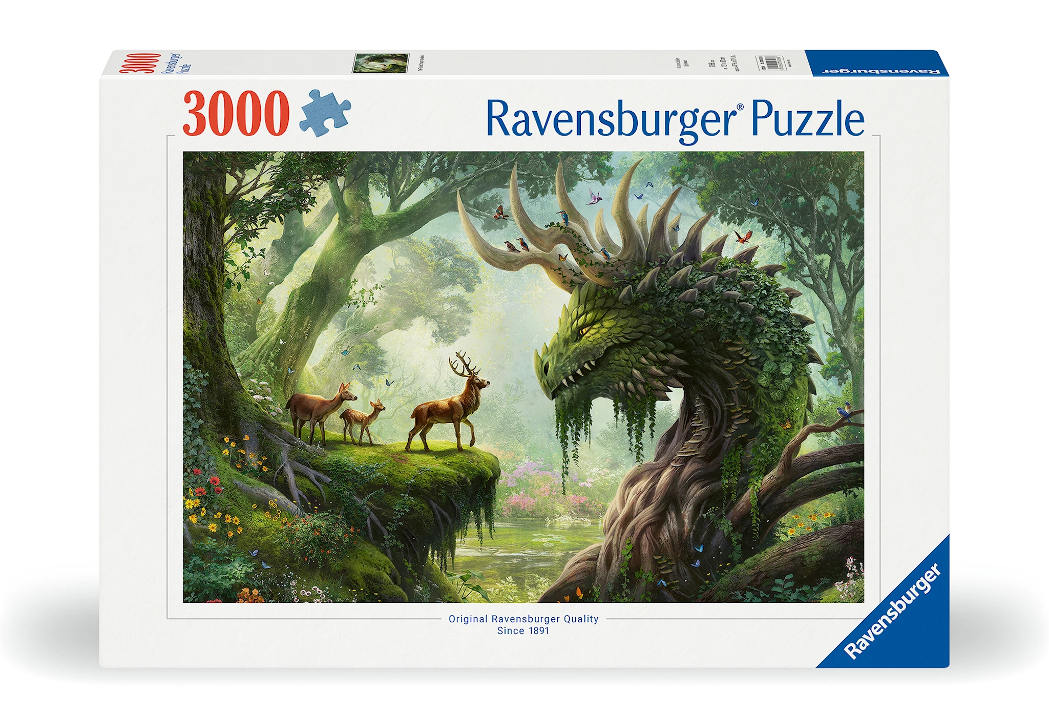 Produktbilde for Puslespill The Forest Dragon awakes 3000 brikker, Ravensburger