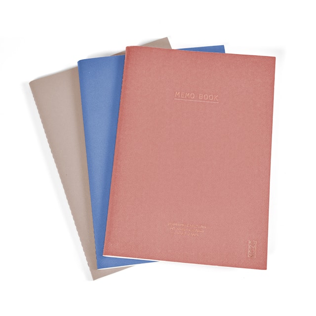 Produktbild 3 för Skrivhäfte A5 3 Pack Sand Windsurfer Muted Blush KOZO