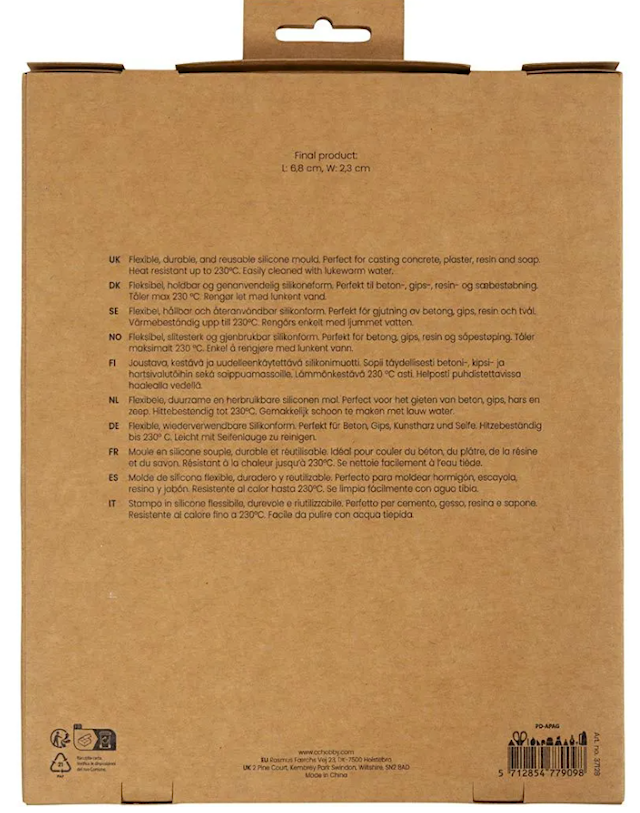 Tuotekuva 2 - Silikonimuotti, Pyöreä, kukkakuvio , Pit. 6,8 cm, Lev: 2,3 cm, 4 kpl/ 1 pkt