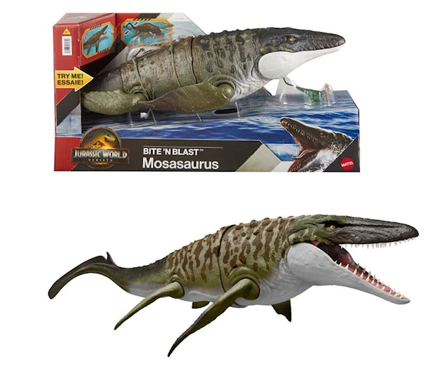 Produktbilde 1 for Jurassic World Rebirth Bite & Blast Mosasaurus 65 cm