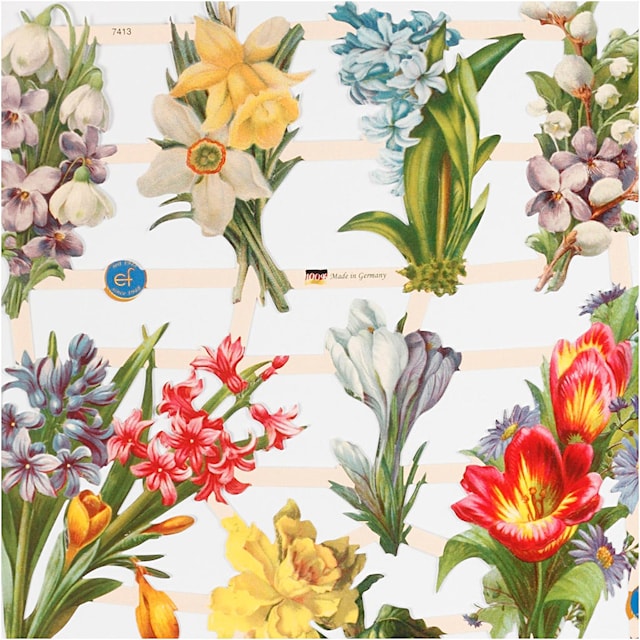 Produktbilde 3 for Glansbilder, vårblomster, ark 16,5x23,5 cm, 2 ark/ 1 pk.