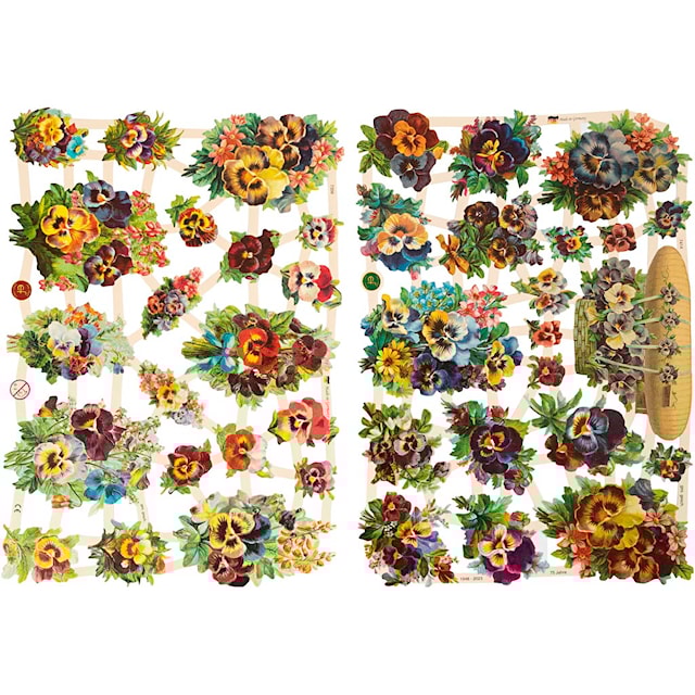 Produktbilde 1 for Glansbilder, stemorsblomst, ark 16,5x23,5 cm, 2 ark/ 1 pk.