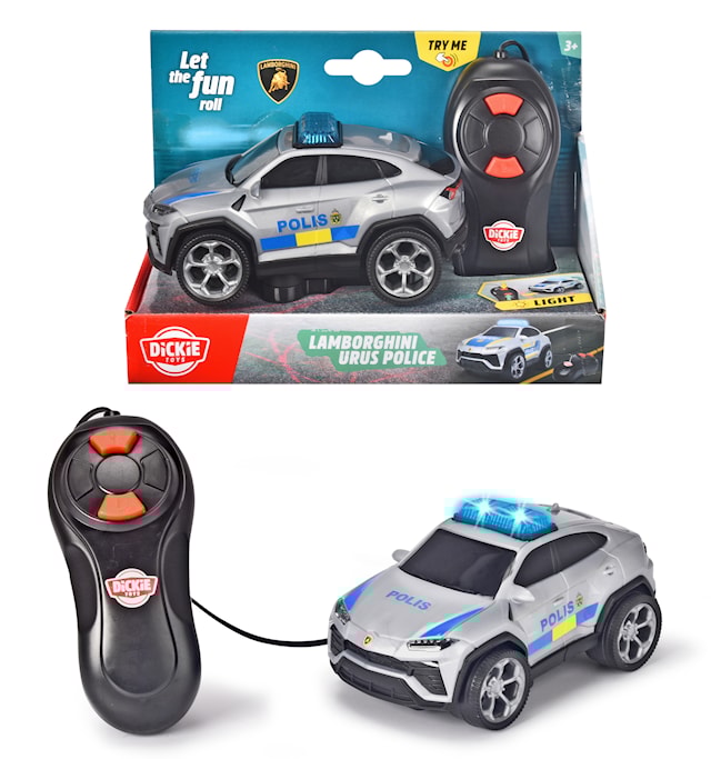 Lamborghini Urus Ledningstyrt Svensk Politibil, Dickie Toys