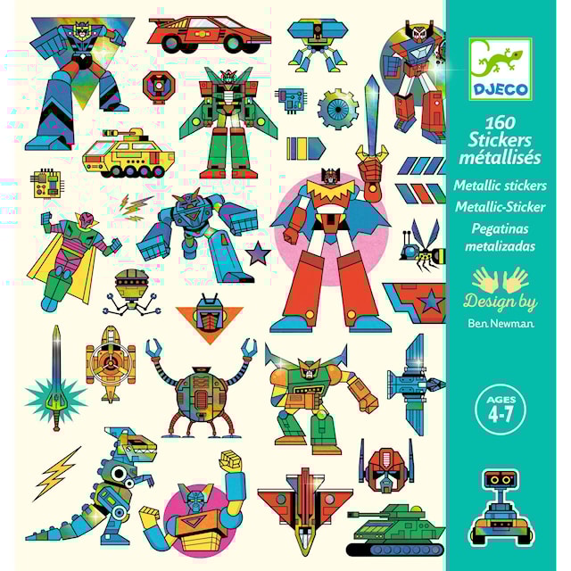 Tuotekuva 1 - Tarrat Robotit 160-pack Djeco