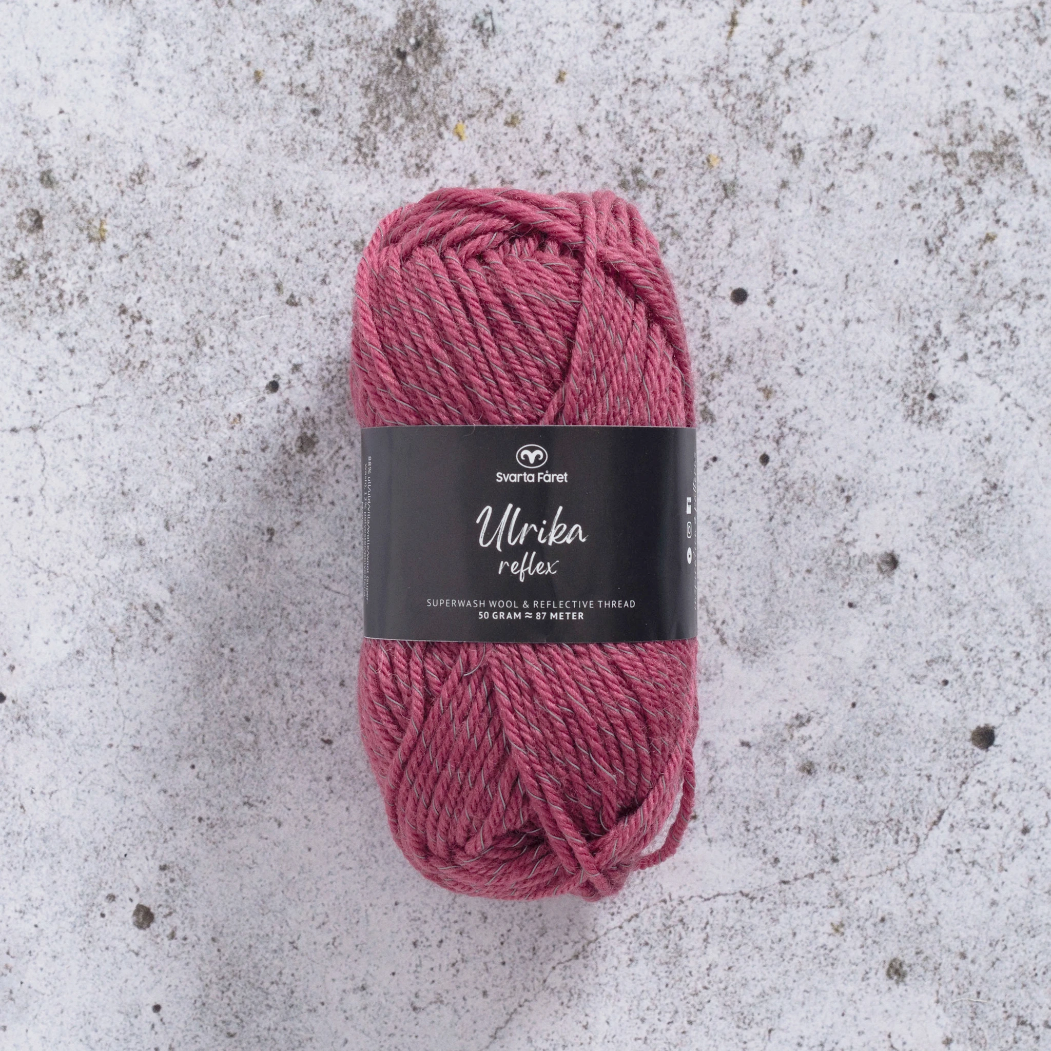 Produktbild för Ulrika Reflex Garn Ullmix 50 g Svarta Fåret