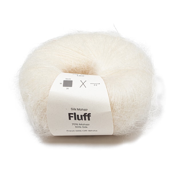 Silk Mohair Fluff 25 gr Fresh Milk off-white A777 Adlibris