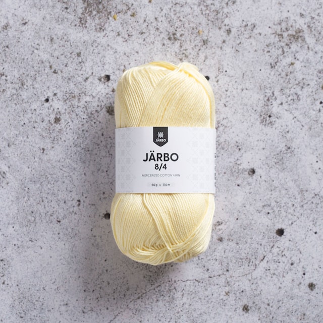8/4 Bomullsgarn 50 g Lysegul (32075) Järbo