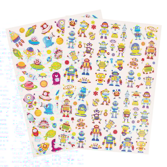 Produktbilde 1 for Klistremerker Roboter og Rommet 150-pakk Playbox