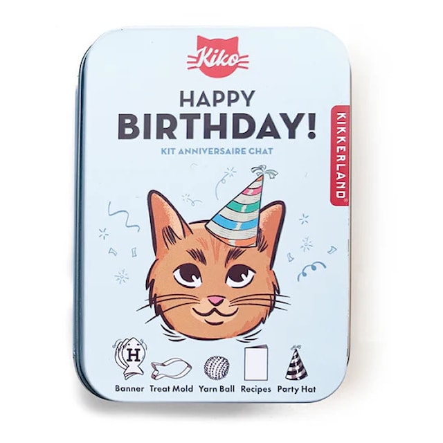 Produktbild 4 för Happy Birthday Cat Tin Kikkerland