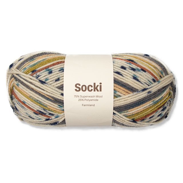 Produktbild 1 för Socki Garn Ullmix 100g Farmland B058 Adlibris