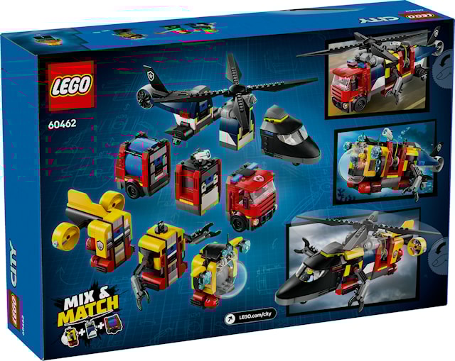 Produktbild 3 för Helikopter, brandbil och ubåt LEGO® City (60462)