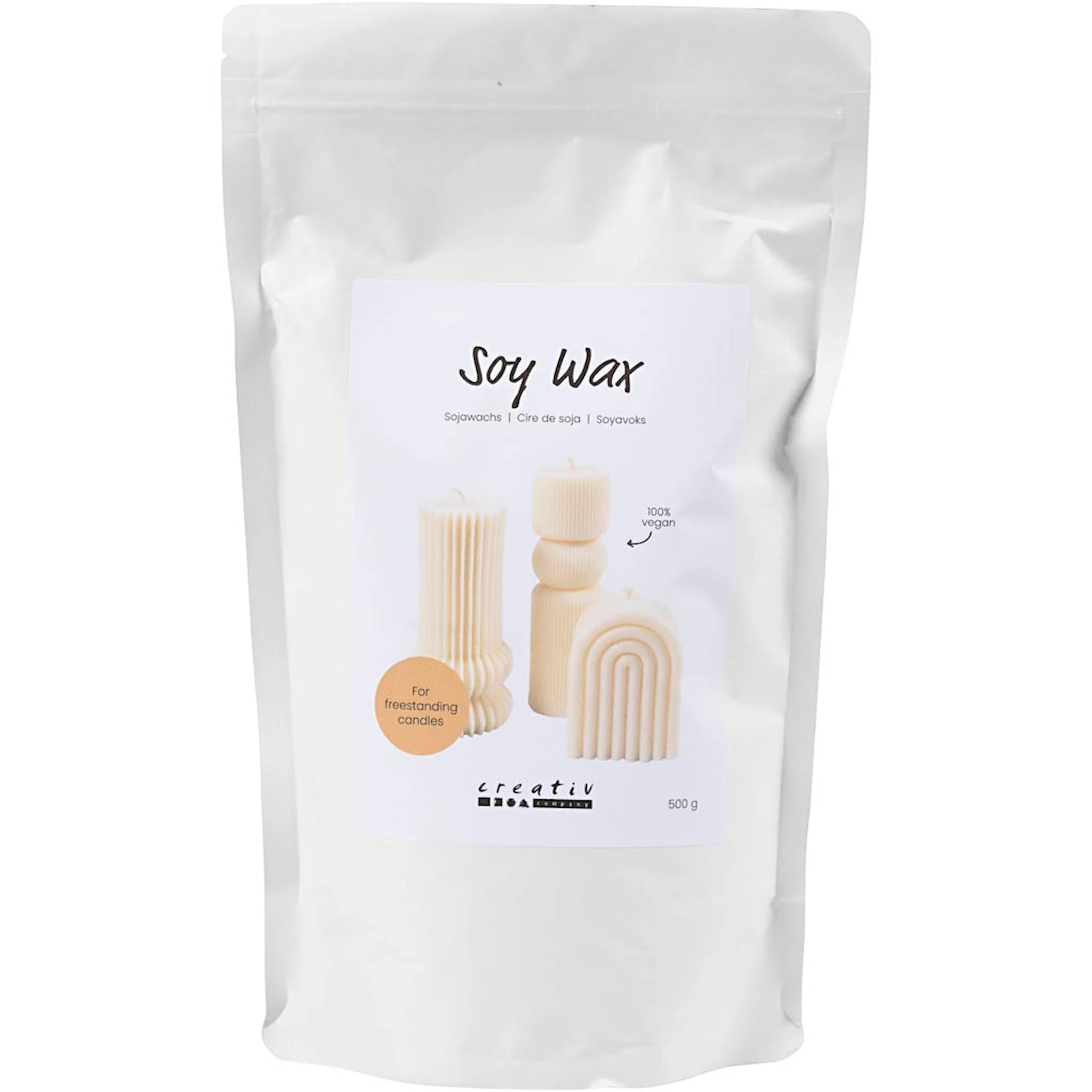 Tuotekuva ille Soijavaha, Pöytäkynttilöille, kerma, 500 g/ 1 pkt