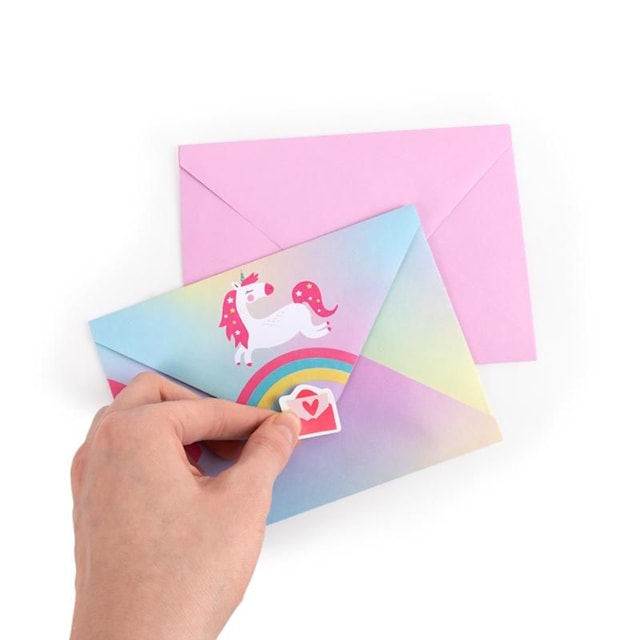 Produktbilde 3 for Brevpapir Enhjørning med Stickersark Trendhaus