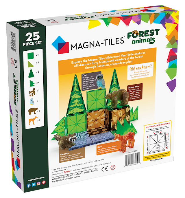 Tuotekuva 2 - Magna-Tiles Metsäeläimet, 25 kpl