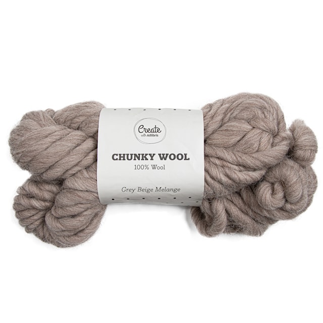 Chunky Wool Lanka 200 g Grey Beige Melange A045 Adlibris