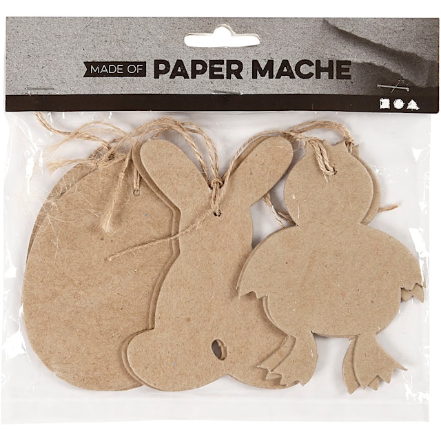 Produktbild 2 för Påskdekorationer, hare, kyckling, ägg, H: 10 cm, 6 st./ 1 förp.