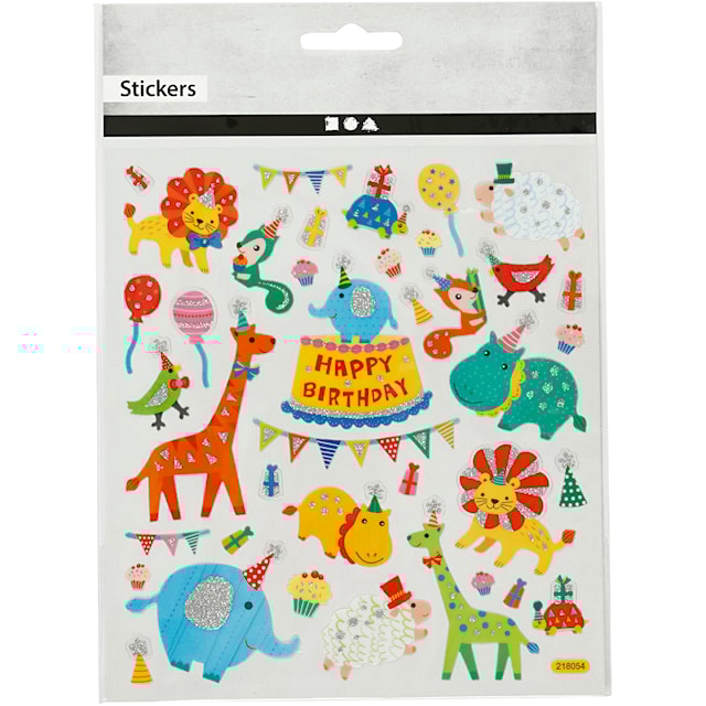 Produktbilde 2 for Klistremerker, dyreorkester, ark 15x16,5 cm, 1 ark