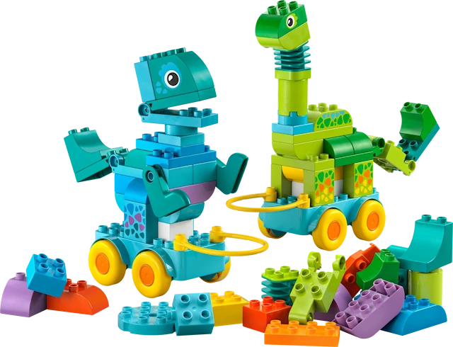 Tuotekuva 2 - Dinosauruksia pyörien päällä – 3in1-setti LEGO® DUPLO Town (10451)