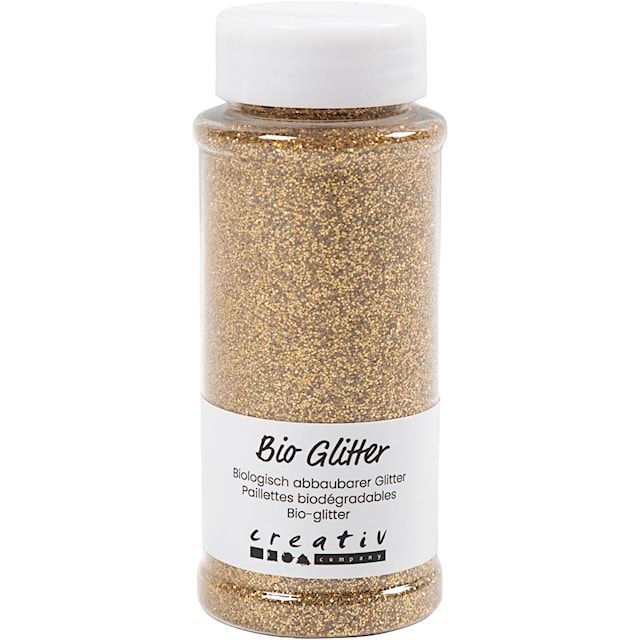Produktbilde 1 for Biologisk nedbrytbart glitter, gull, 140 ml/ 1 boks