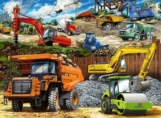 Tuotekuva 2 - Construction Vehicles Palapelit 100 palaa Ravensburger
