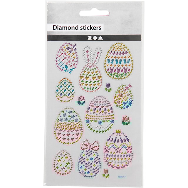 Produktbild 2 för Diamond Stickers Påskägg 1 ark Creativ Company