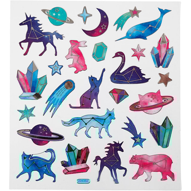 Produktbilde 1 for Stickers, dyr med stjernetegn, 15x16,5cm
