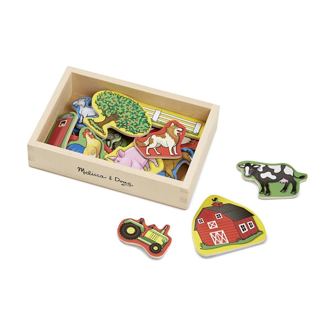 Tuotekuva 1 - Puiset magneetit Maatila puisessa laatikossa Melissa & Doug
