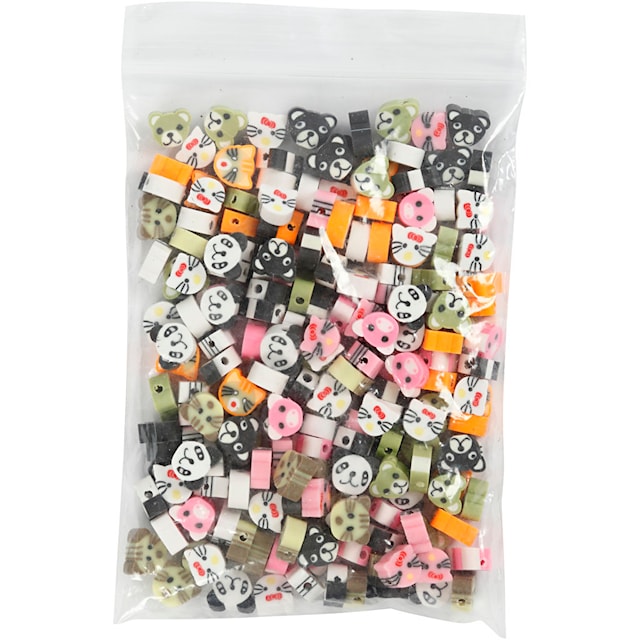Produktbilde 3 for Figurperler, dyr, dia. 10 mm, hullstr. 1,5 mm, 200 ass./ 1 pk.