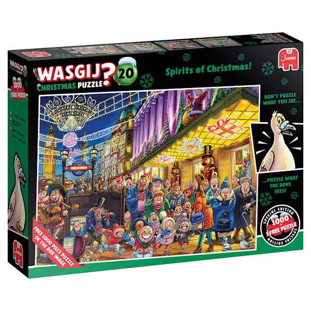 Produktbild 2 för Wasgij Christmas 20 - Christmas Spirits! Pussel 2x1000 bitar