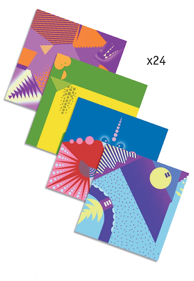 Produktbild 2 för Origami Dinosaurier 24 Ark Djeco