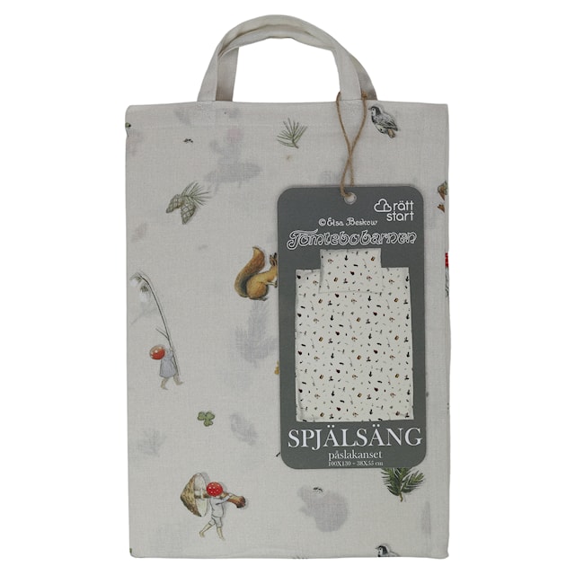 Tuotekuva 3 - Elsa Beskowin Tonttulasten Pussilakanasetti vaunuihin/huvimajaan beige Rätt Start