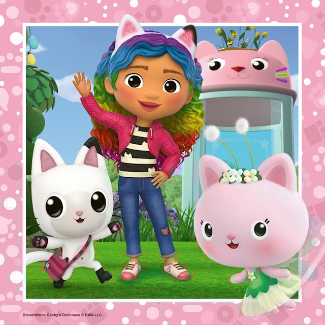 Produktbilde 4 for Gabby's Dollhouse Puslespill 3x49 brikker Ravensburger