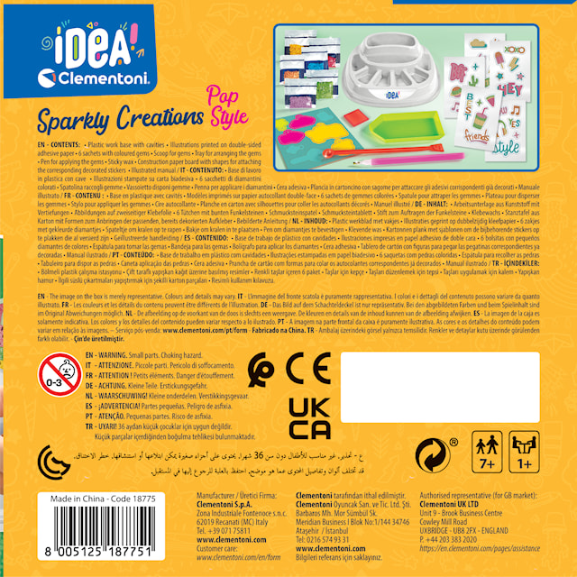 Produktbild 6 för Diamantmålning Sparkly Creations Pop Style Clementoni Idea