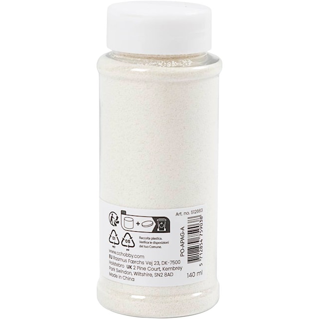 Produktbild 3 för Bio-glitter Vit 140 ml/ 1 burk