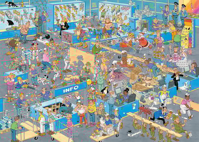 Tuotekuva 2 - Jan Van Haasteren Tee-se-itse Shop & Remonttiprojekti Palapeli 2x1000 palaa