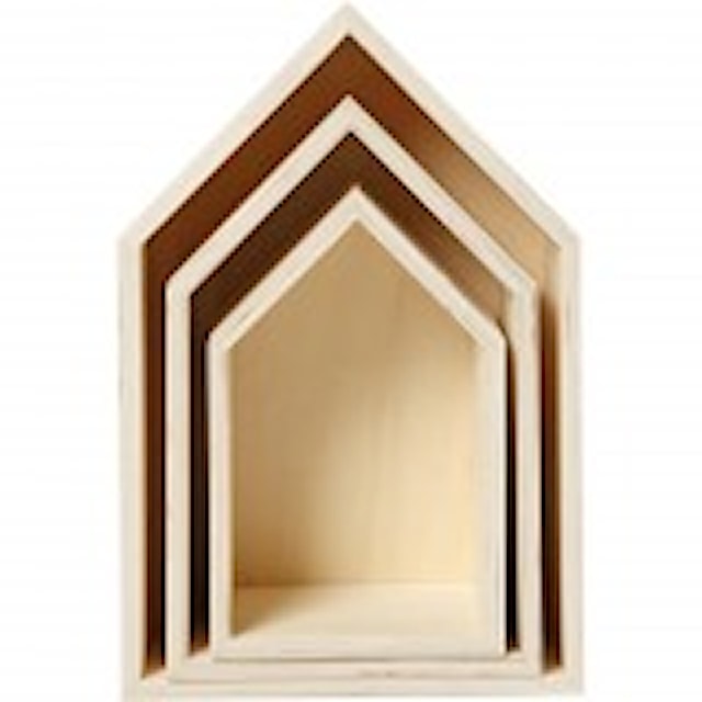 Produktbild 4 för Förvaringslådor 3 st Plywood