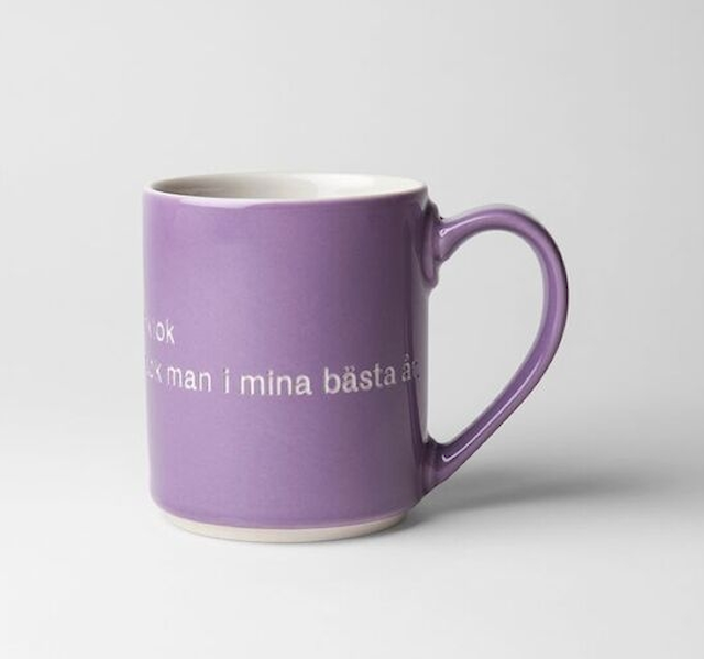 Astrid Lindgren Mugg Jag är En Vacker 36 cl Lila, Design House Stockholm