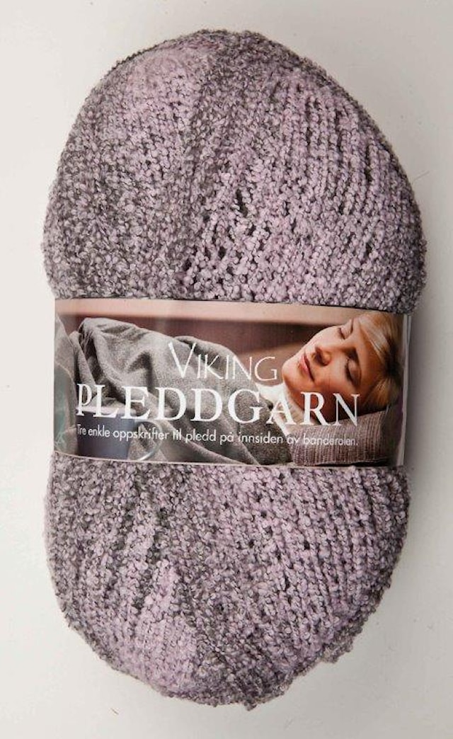Pleddgarn Garn Akrylmix 350 g Rosa/grå 766 Viking Garn