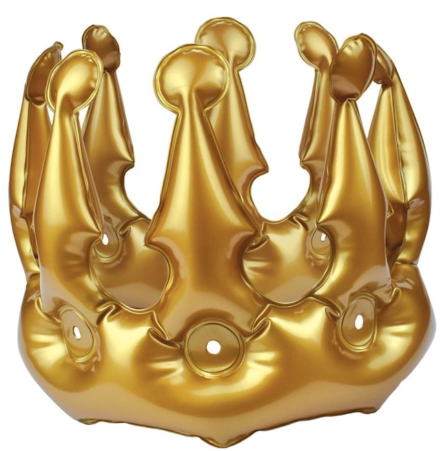 Produktbild 1 för Krona uppblåsbar i guld 1-pack Legami