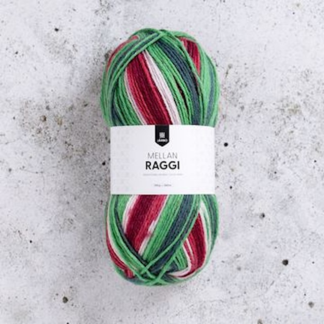 Produktbilde 1 for Mellanraggi Ullmiks 100 g Last Christmas (28447) Järbo garn