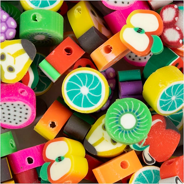 Produktbild 1 för Figurpärlor Frukt 60-pack Creativ Company