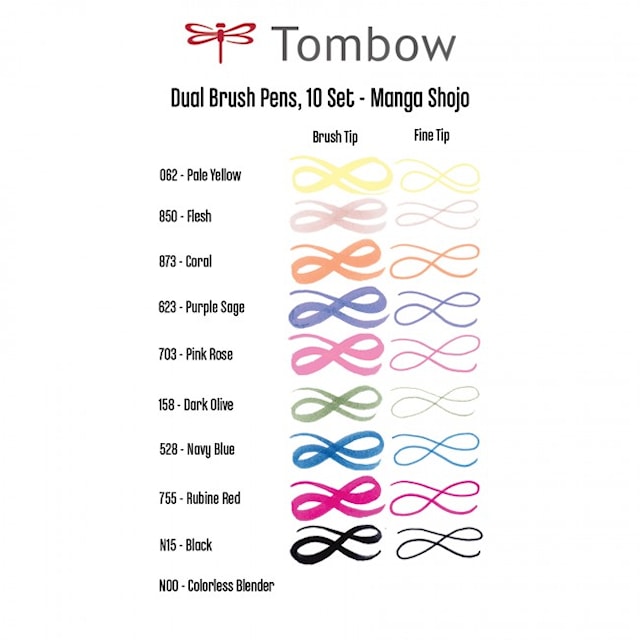 Produktbilde 4 for Tombow ABT Dual Brush 10/etui Manga Shojo