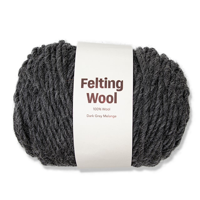 Felting Wool 100 g Dark Grey Melange A115 Adlibris