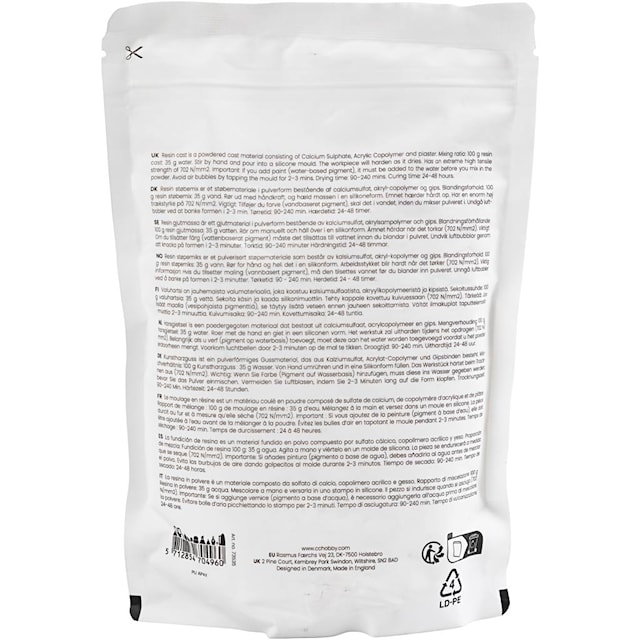 Produktbilde 3 for Resin Støpemiks, hvit, 800 g/ 1 pk.