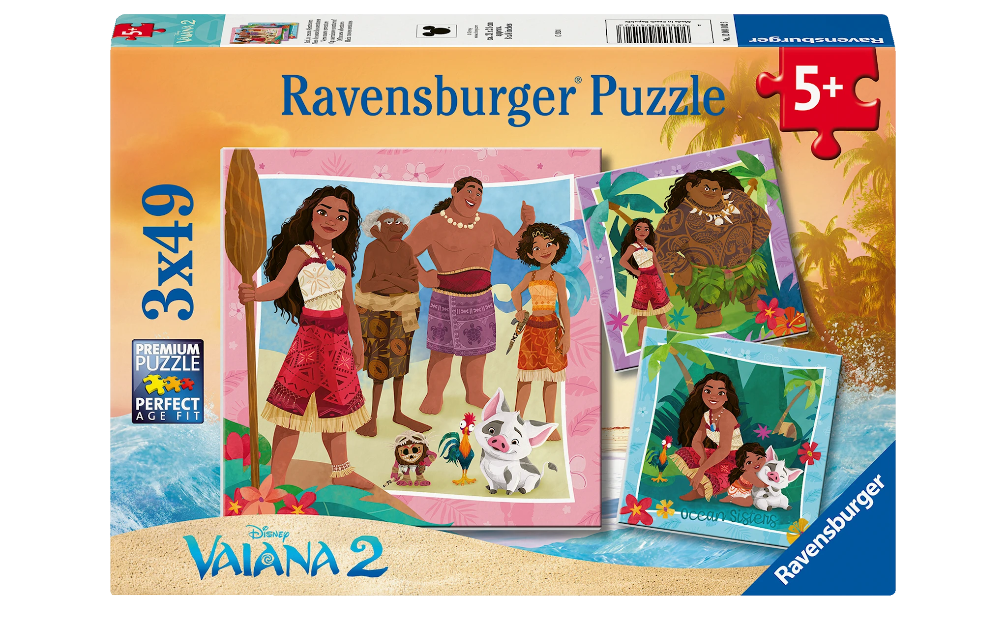Produktbilde for Disney Vaiana 2 3x49p Ravensburger